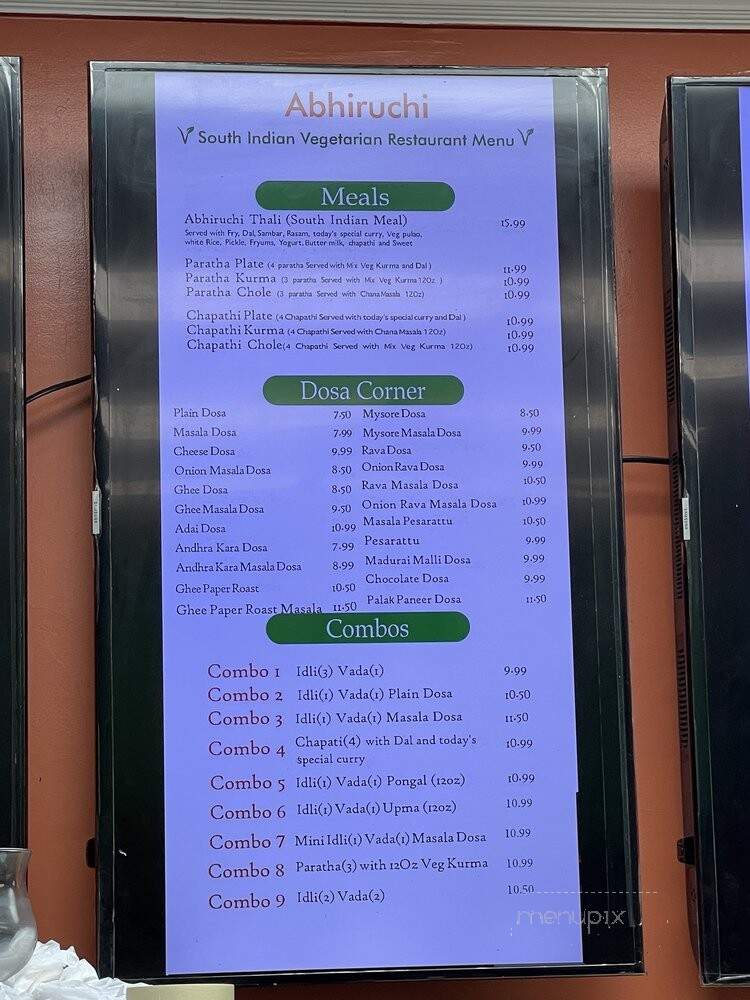 Abhiruchi - Sunnyvale, CA menu_pic