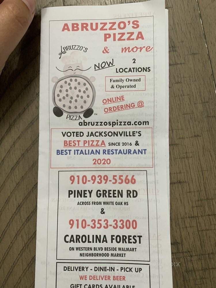 Abruzzo's Pizza at Carolina Forest - Jacksonville, NC