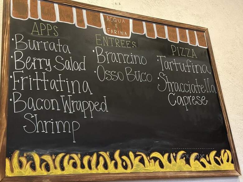 Acqua e Farina - Newtown, PA menu_pic