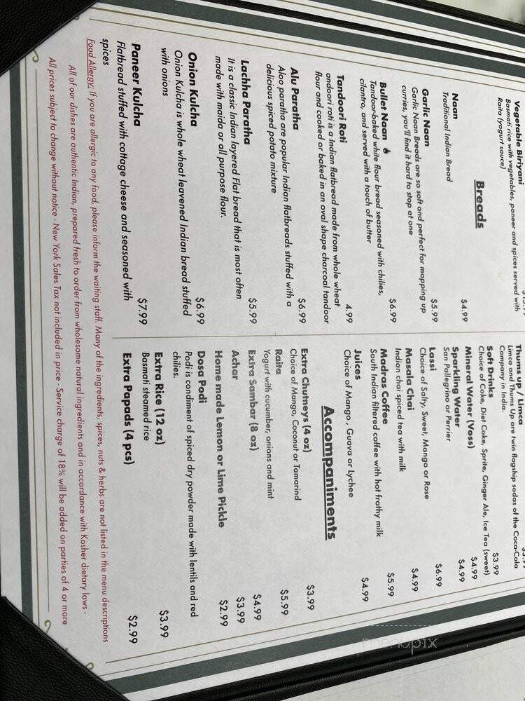 Ahimsa - New York, NY menu_pic