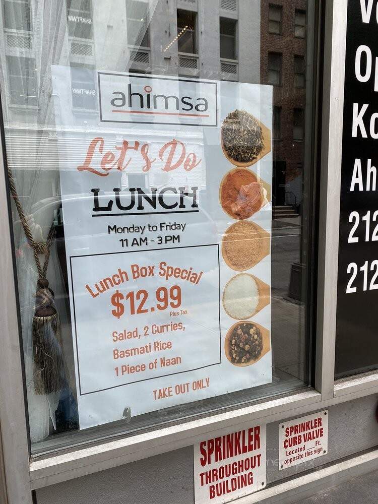 Ahimsa - New York, NY menu_pic