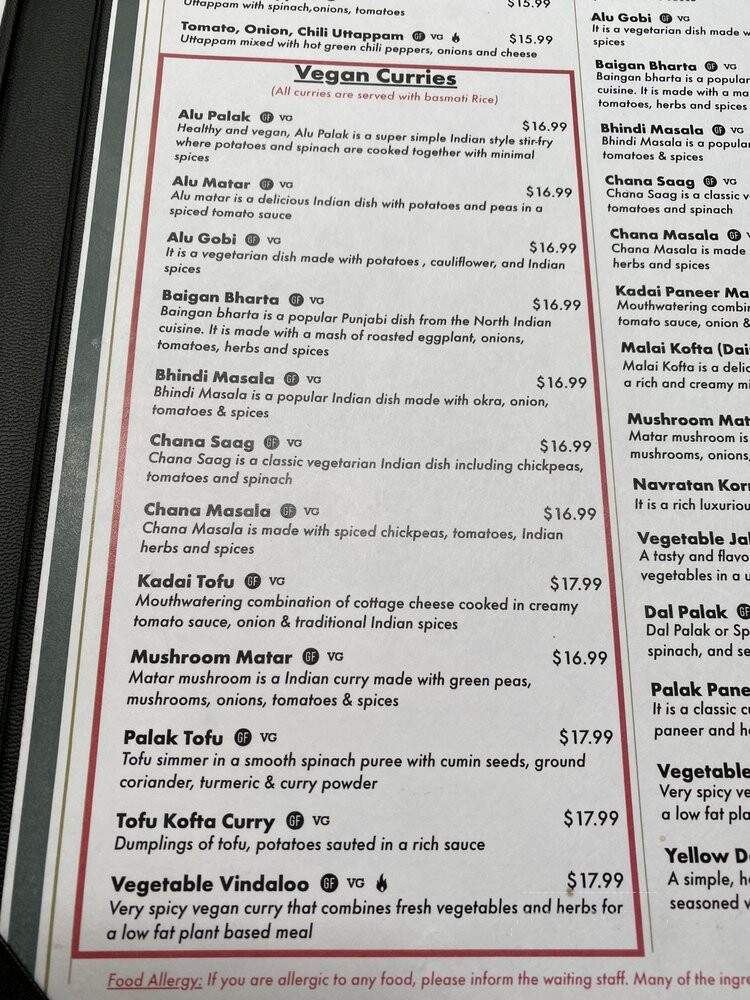 Ahimsa - New York, NY menu_pic