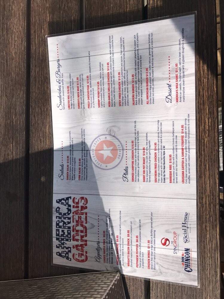 America Gardens - Fort Worth, TX menu_pic