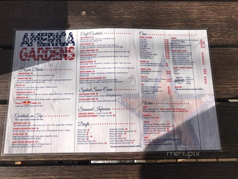 America Gardens - Fort Worth, TX menu_pic