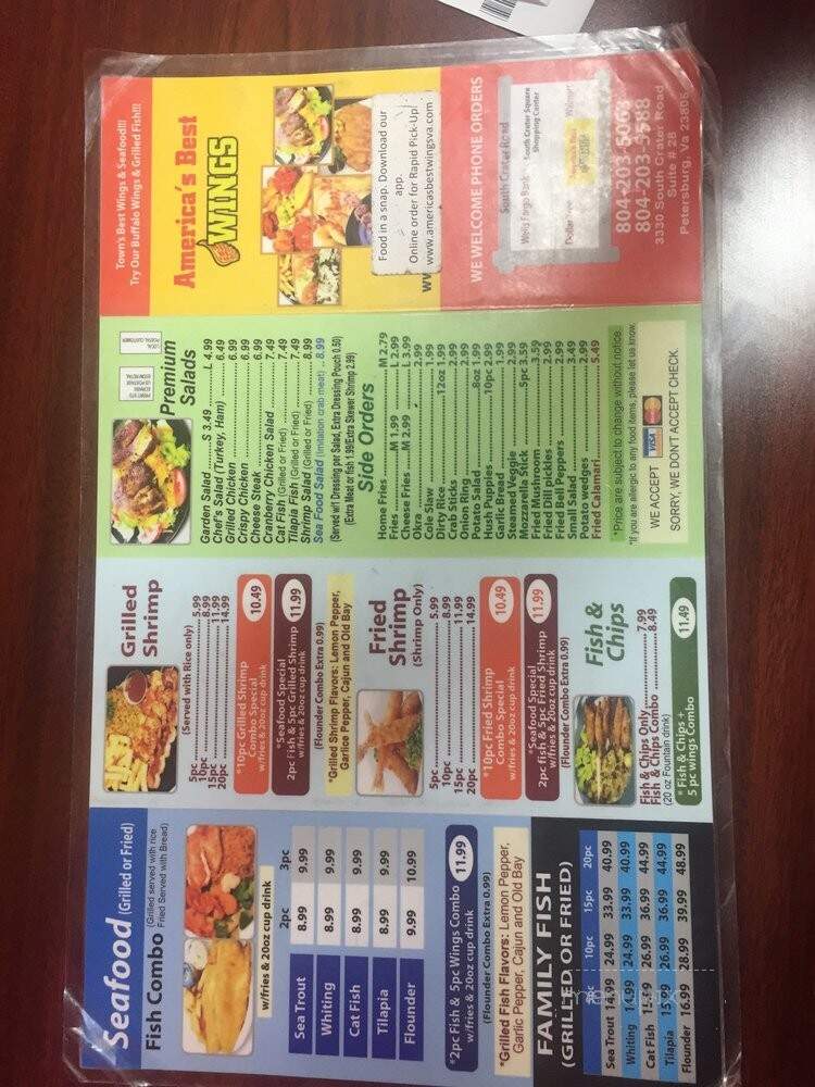America's Best Wings - Petersburg, VA menu_pic