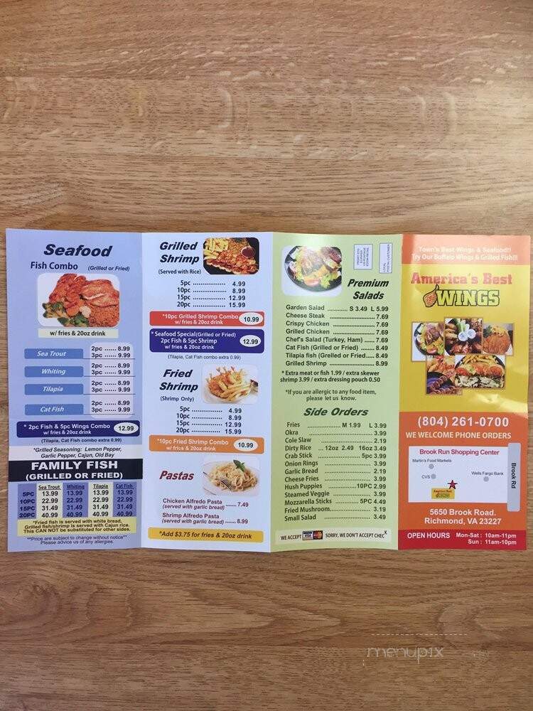 America's Best Wings - Richmond, VA menu_pic