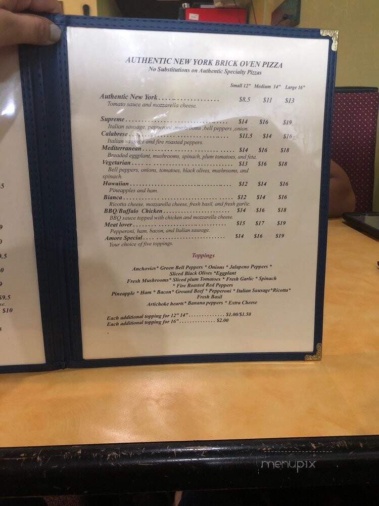 Amore Brick Oven Pizza - North Fort Myers, FL menu_pic
