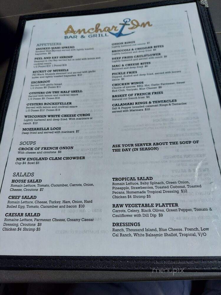 Anchor In Bar & Grill - North Fort Myers, FL menu_pic