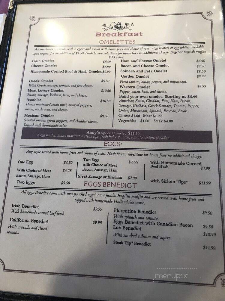 Andys Breakfast & Lunch - Lynn, MA menu_pic