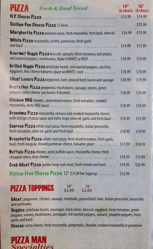 Angelina's PIzza and Pasta - Odenton, MD menu_pic