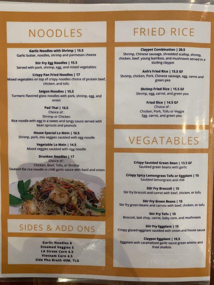 Anh's Kitchen - Atlanta, GA menu_pic