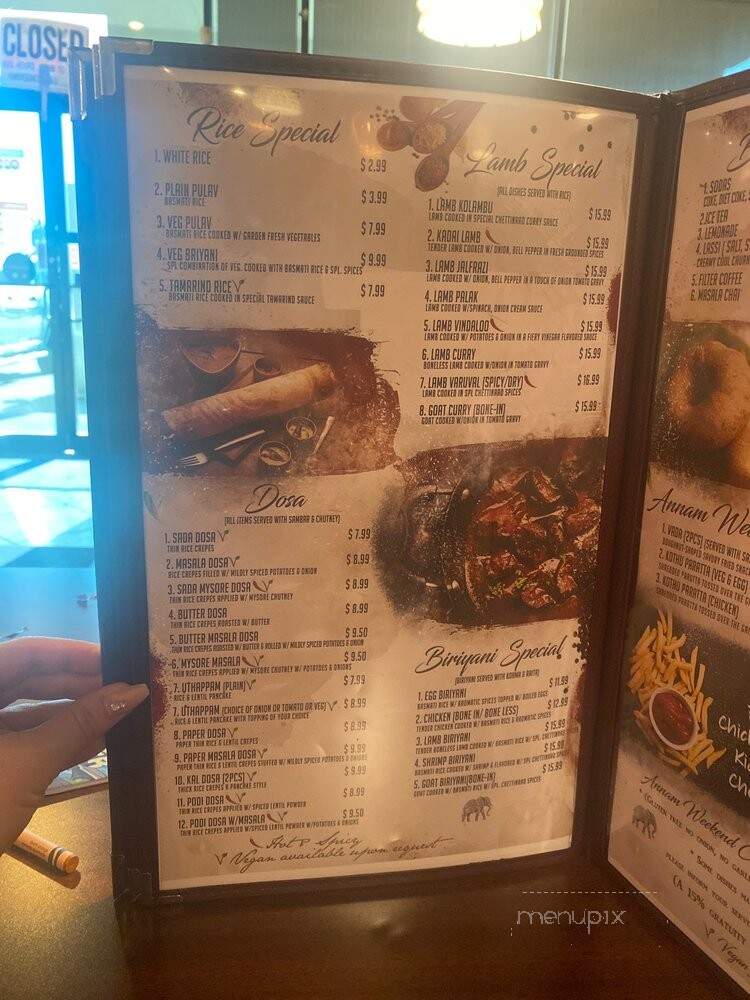 Annam Indian Bistro - Cypress, TX menu_pic