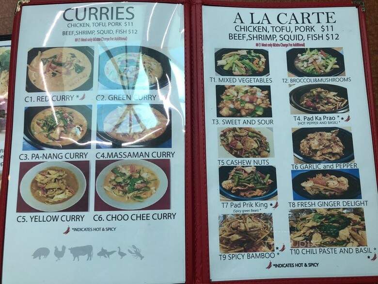 Anna Thai Food - Houston, TX menu_pic