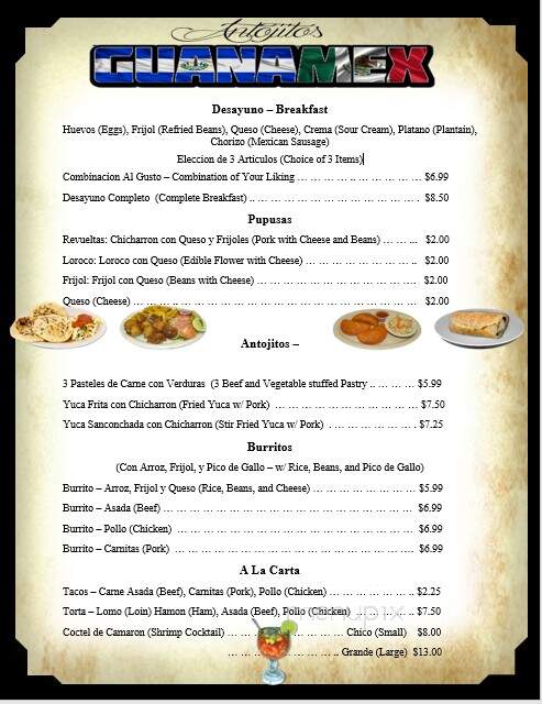 Antojitos Guanamex - Wichita, KS menu_pic