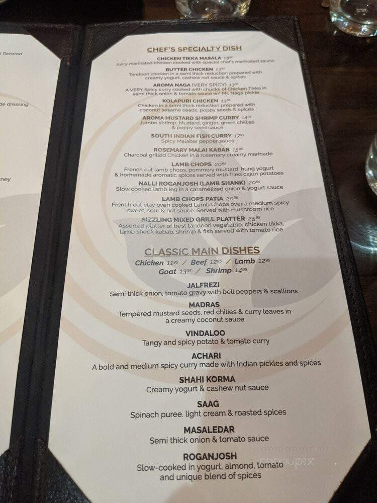 Aroma Indian Cuisine - Rego Park, NY menu_pic