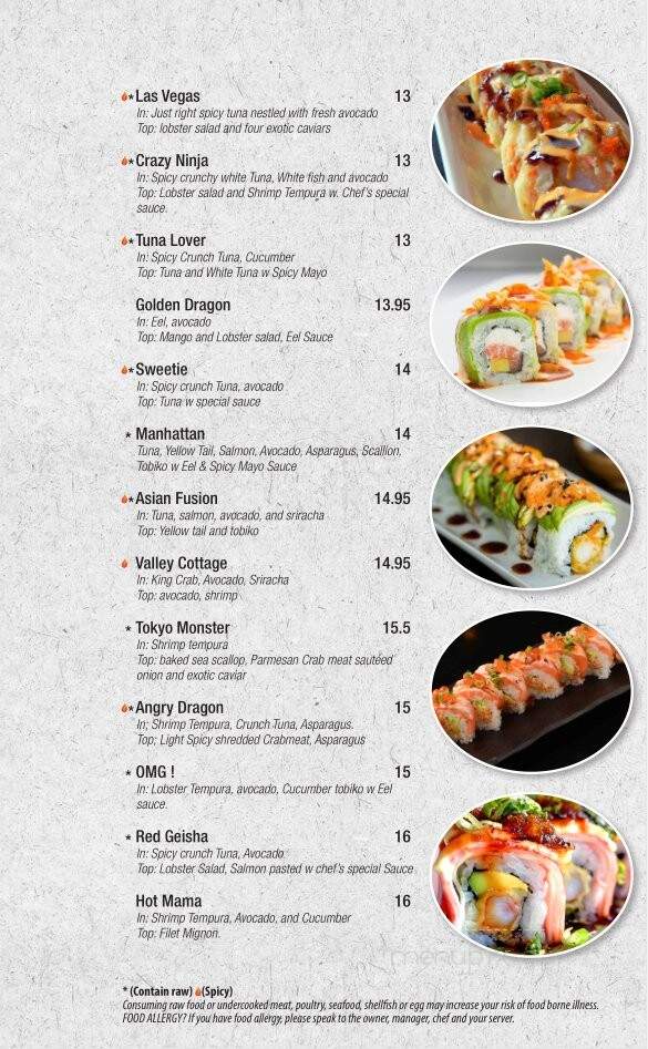 Asian Fusion - Valley Cottage, NY menu_pic