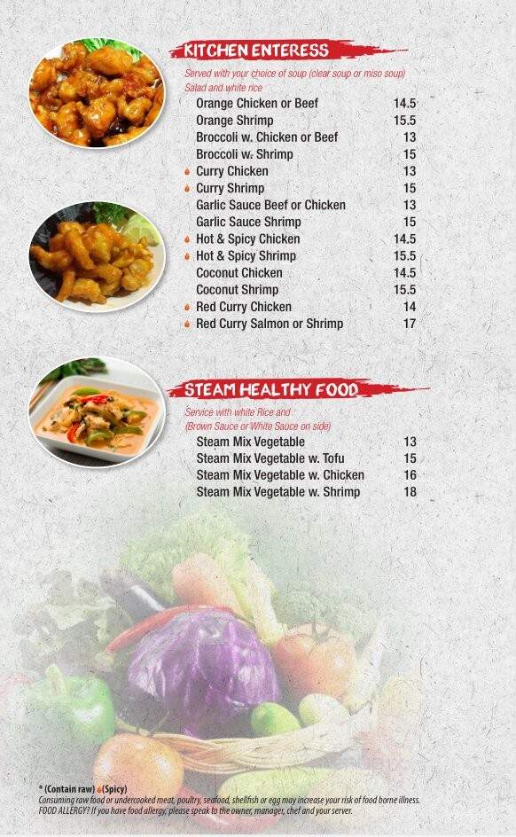 Asian Fusion - Valley Cottage, NY menu_pic