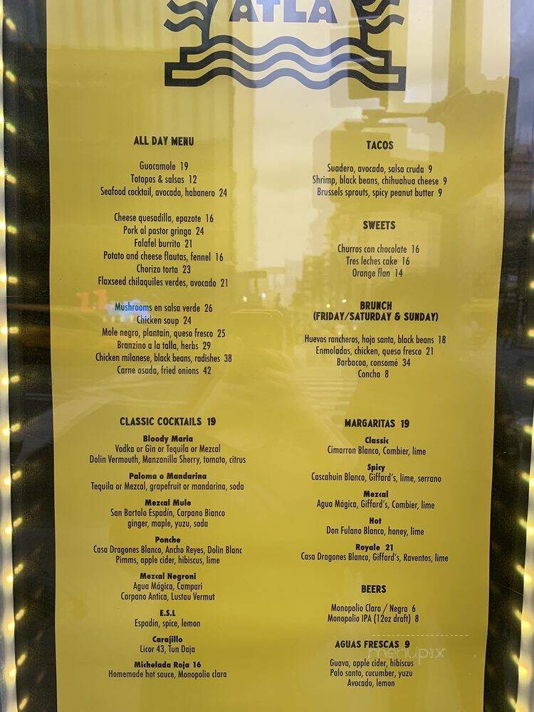 Atla - New York, NY menu_pic