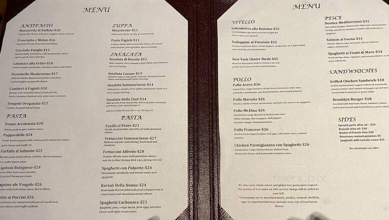 Avere Ristorante - Brooklyn, NY menu_pic