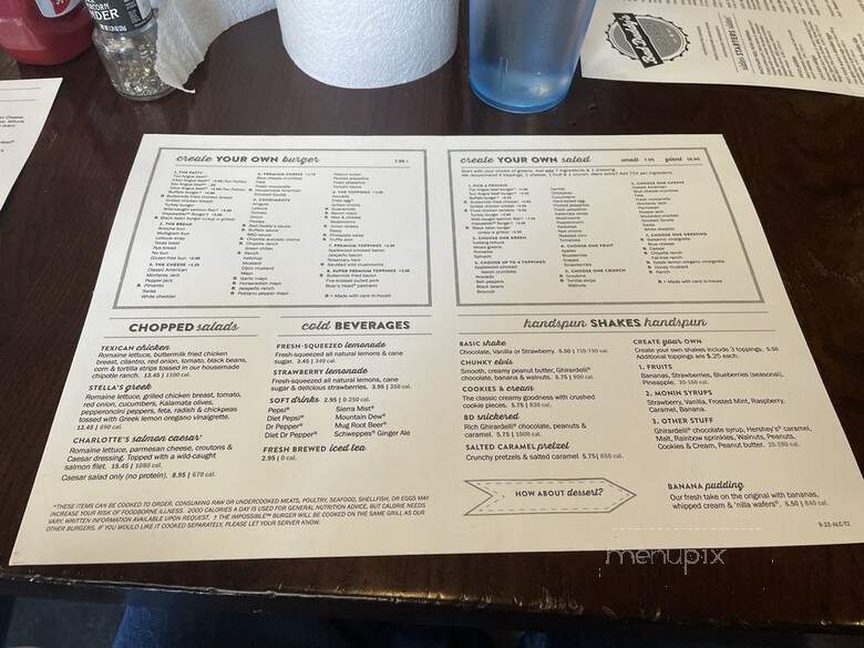 Bad Daddy's Burger Bar - Greenville, NC menu_pic