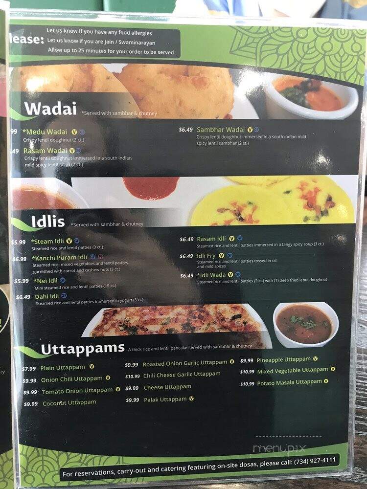 Balaji - Canton, MI menu_pic
