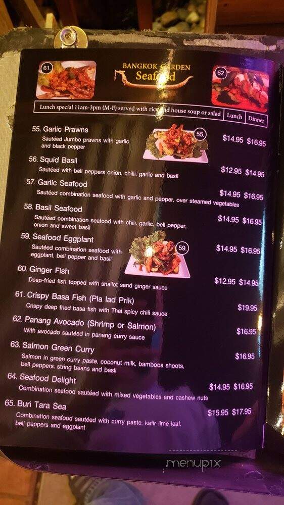 Bangkok Garden Thai Cuisine & Sushi Bar - Dixon, CA menu_pic
