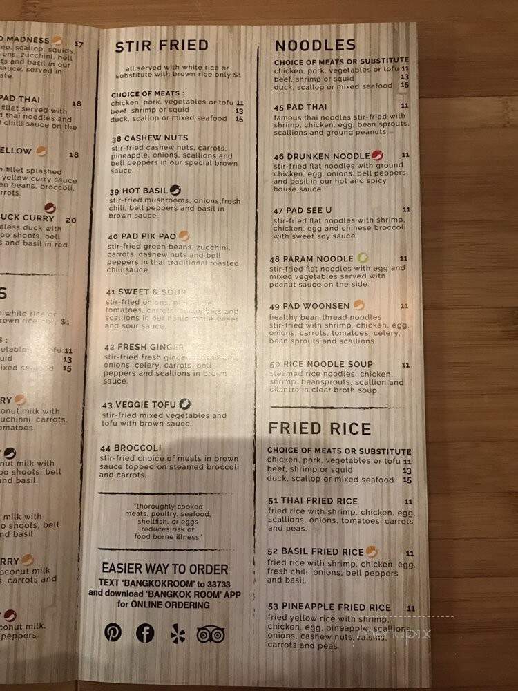 Bangkok Room - Ansonia, CT menu_pic