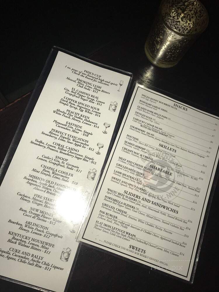 Bar 29 - Santa Barbara, CA menu_pic