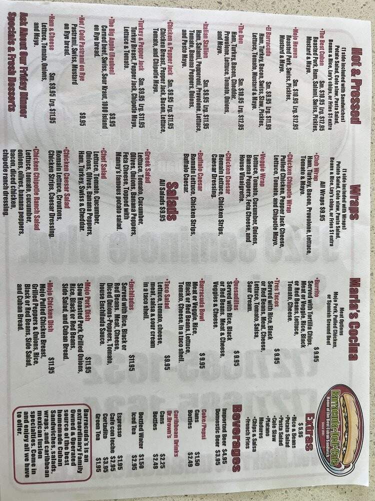 Barracuda Deli Cafe - Seminole, FL menu_pic