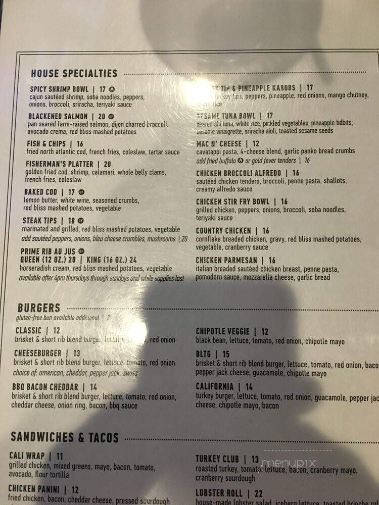 Barrett's Alehouse - West Bridgewater, MA menu_pic