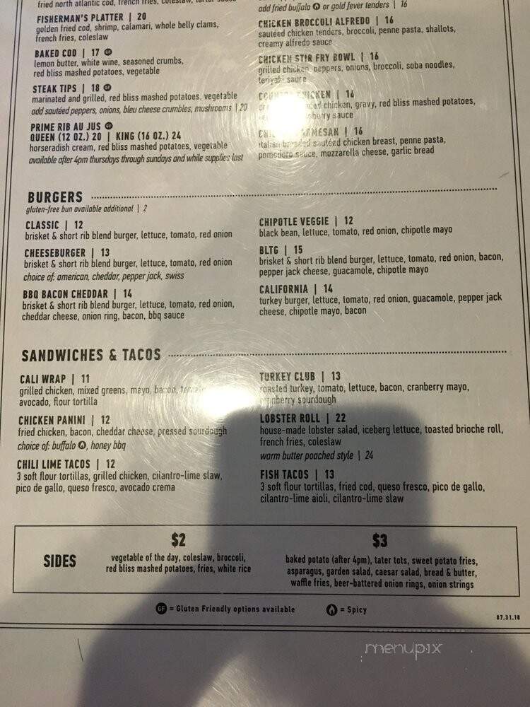 Barrett's Alehouse - West Bridgewater, MA menu_pic