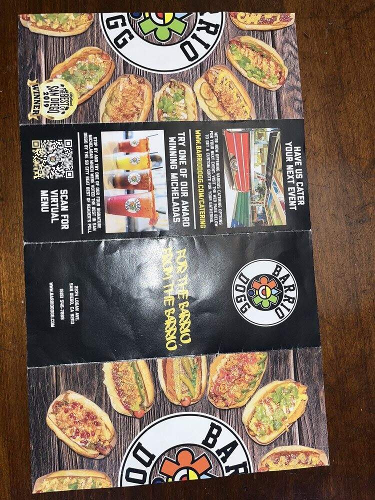 Barrio Dogg - San Diego, CA menu_pic