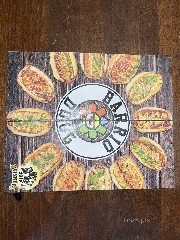 Barrio Dogg - San Diego, CA menu_pic