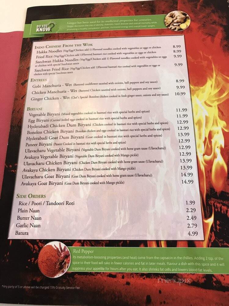 Bawarchi Biryanis - Louisville, CO menu_pic