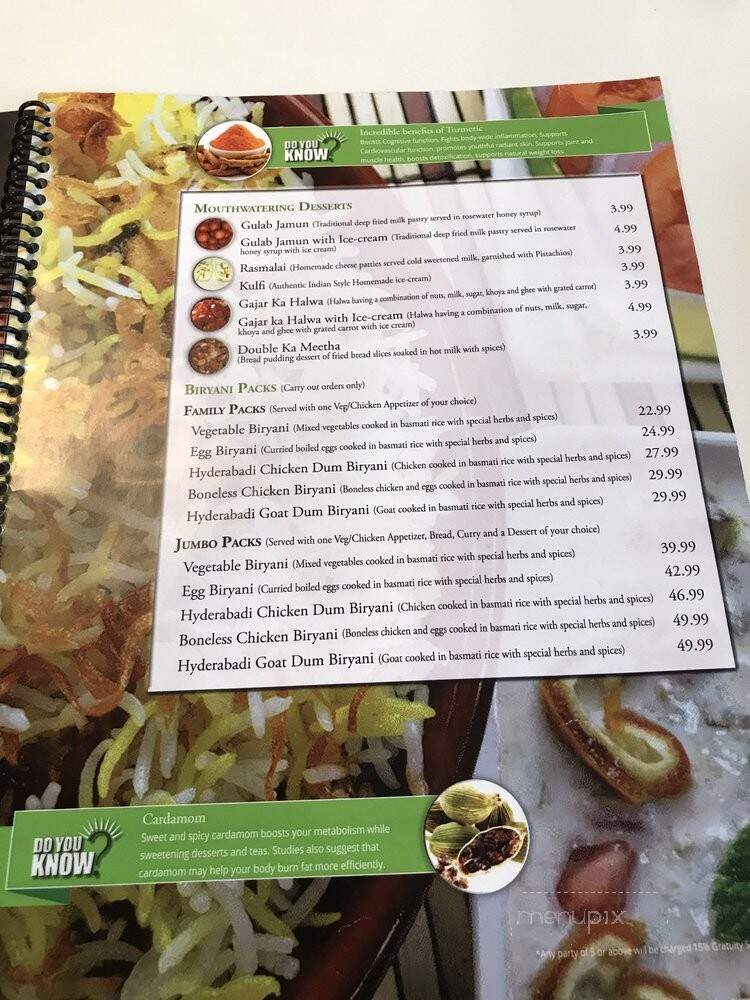 Bawarchi Biryanis - Louisville, CO menu_pic