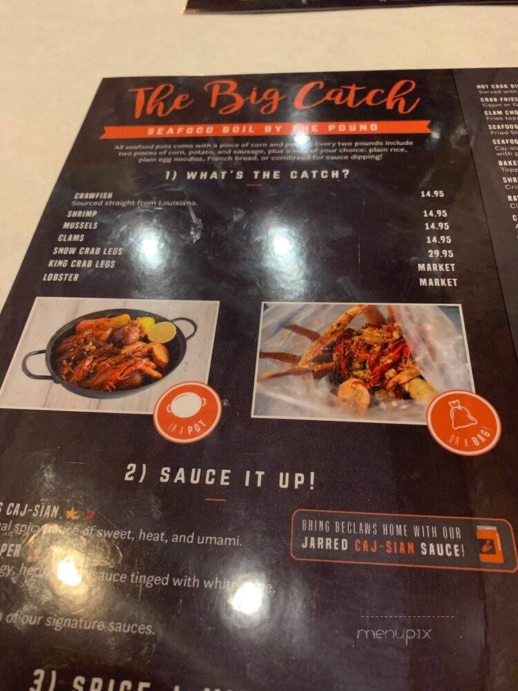 BeClaws - Hyattsville, MD menu_pic