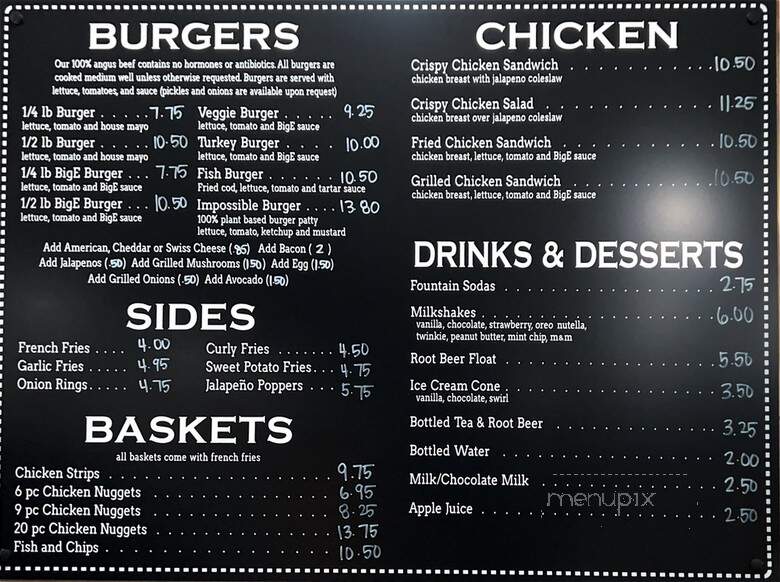 Beep's Burgers - Danville, CA menu_pic