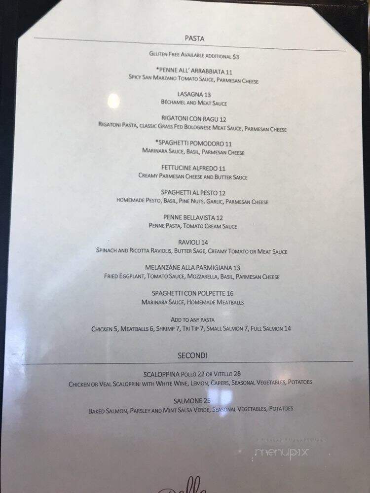 BellaVista Cucina Italiana - Stockton, CA menu_pic