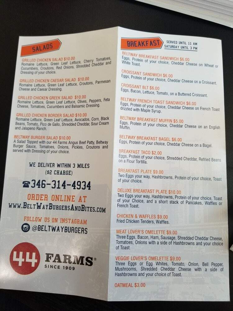 Beltway Burgers & Bites - Houston, TX menu_pic