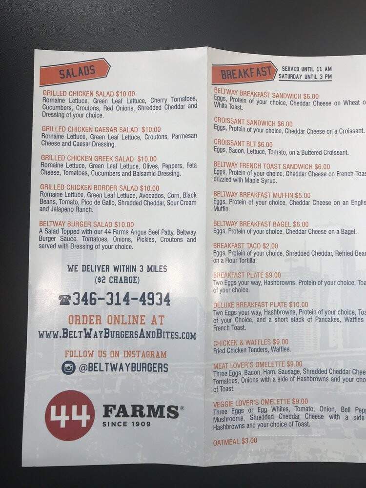 Beltway Burgers & Bites - Houston, TX menu_pic