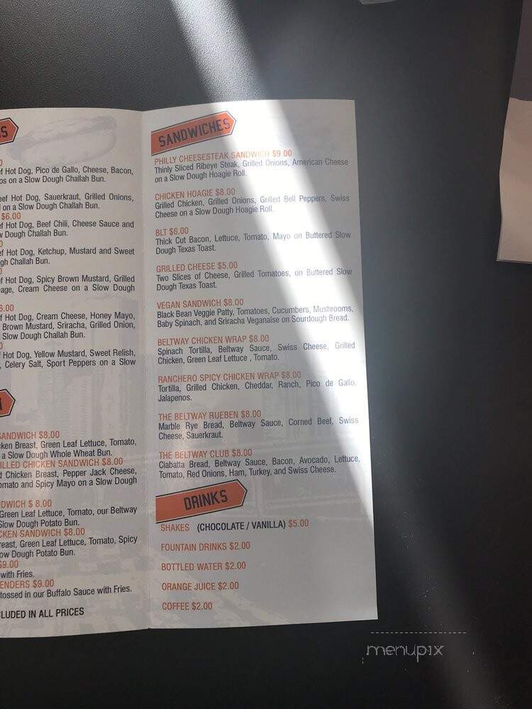 Beltway Burgers & Bites - Houston, TX menu_pic