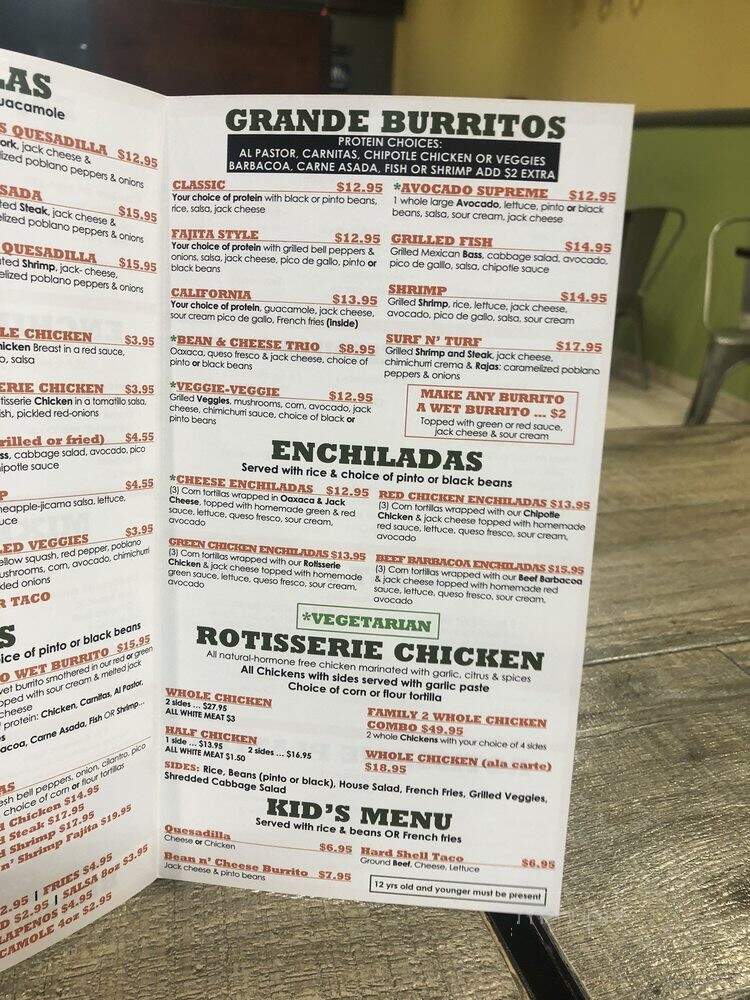 Benny's Tacos & Chicken Rotisserie - Culver City, CA menu_pic