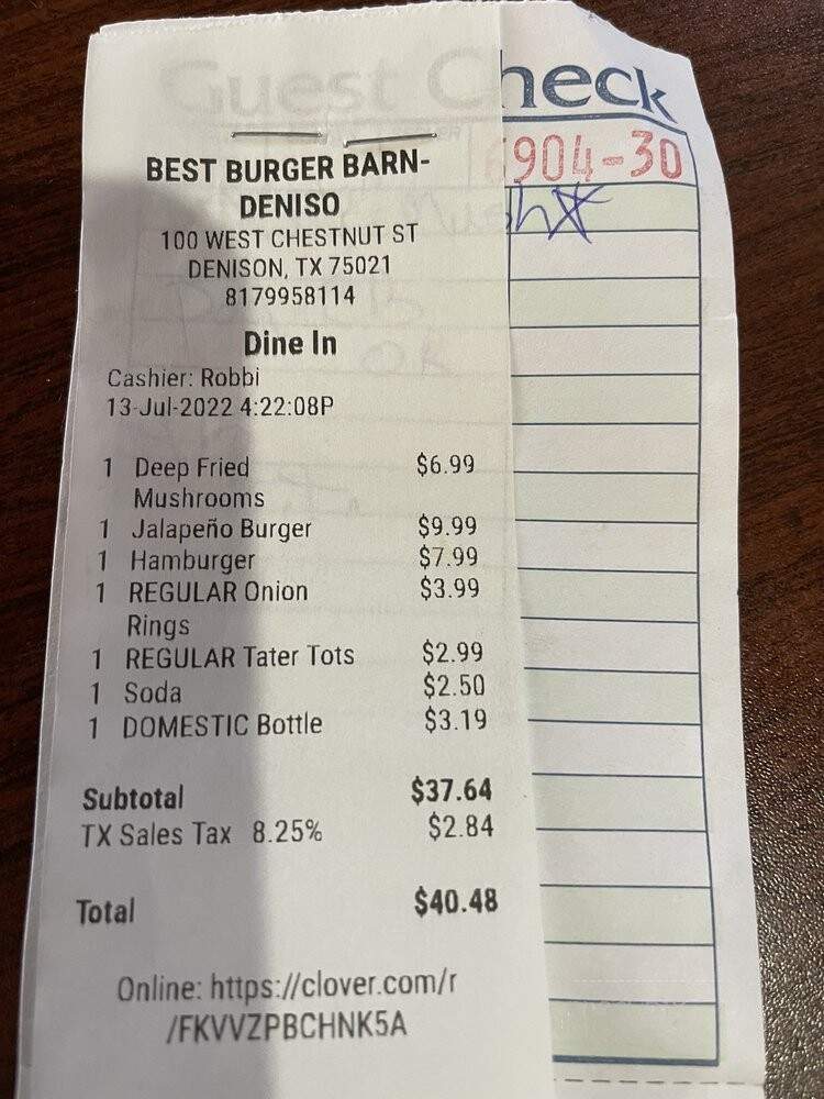 Best Burger Barn - Denison, TX