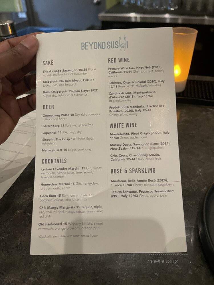 Beyond Sushi - New York, NY menu_pic