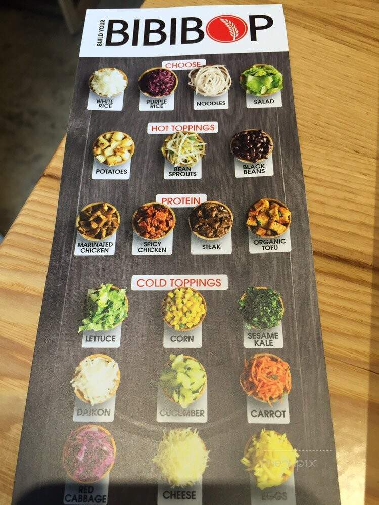 BIBIBOP Asian Grill - Bethesda, MD menu_pic