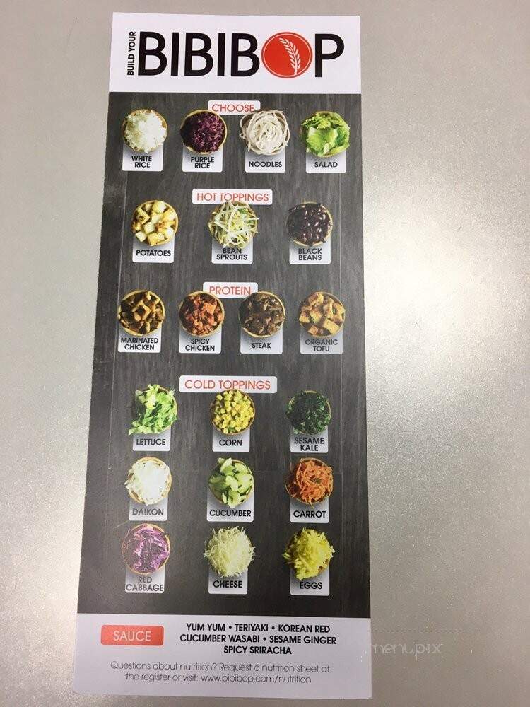 BIBIBOP Asian Grill - Schaumburg, IL menu_pic
