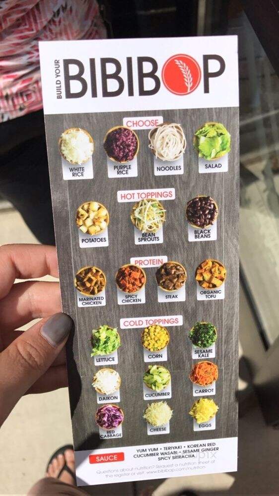 BIBIBOP Asian Grill - Schaumburg, IL menu_pic