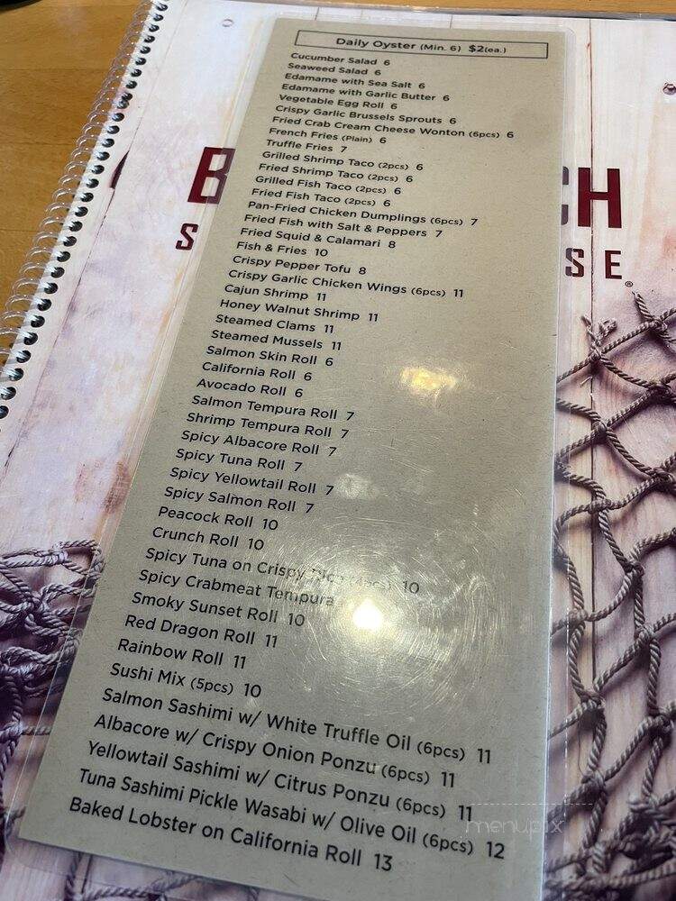 Big Catch Seafood House - Huntington Beach, CA menu_pic