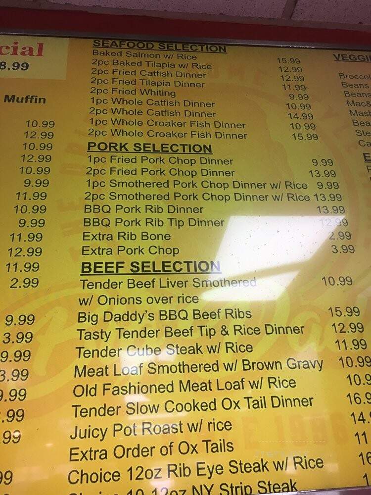 Big Daddy's Kitchen - Decatur, GA menu_pic