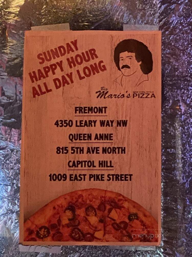 Big Mario's Pizza - Seattle, WA menu_pic